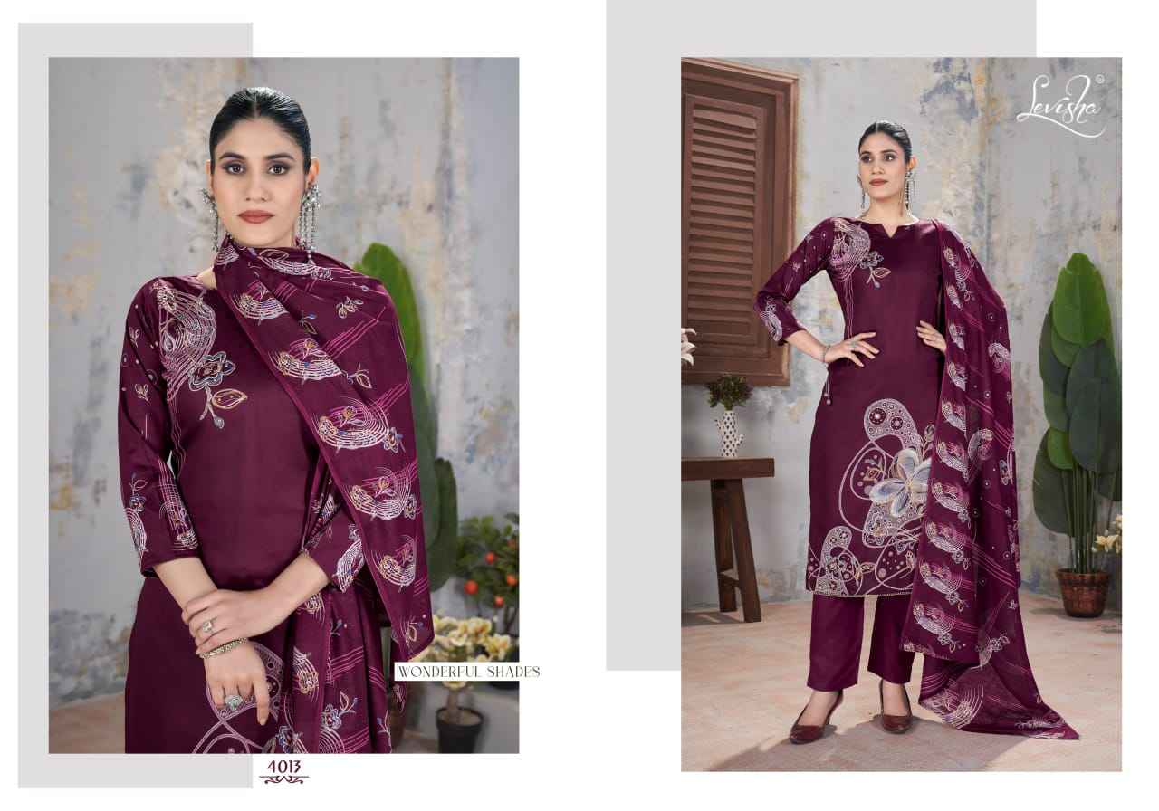 Levisha Gulshan Jam Cotton Dress Material (4 pcs Catalogue)