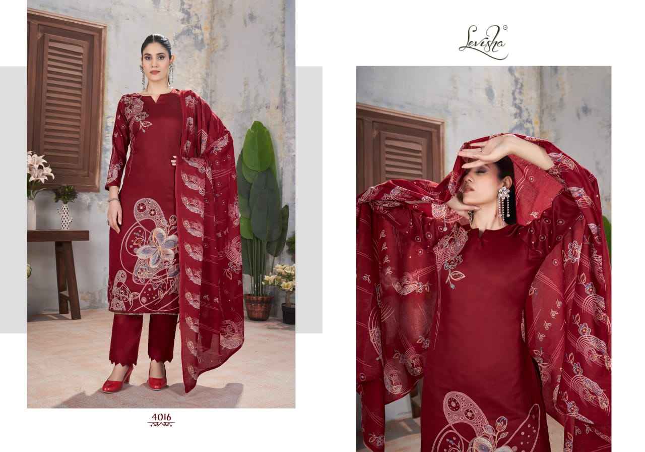 Levisha Gulshan Jam Cotton Dress Material (4 pcs Catalogue)