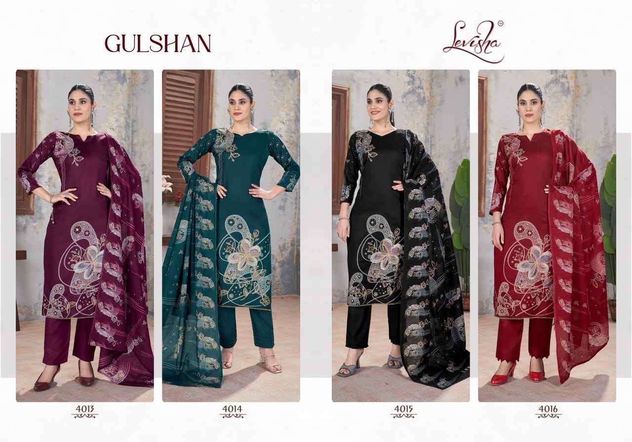 Levisha Gulshan Jam Cotton Dress Material (4 pcs Catalogue)