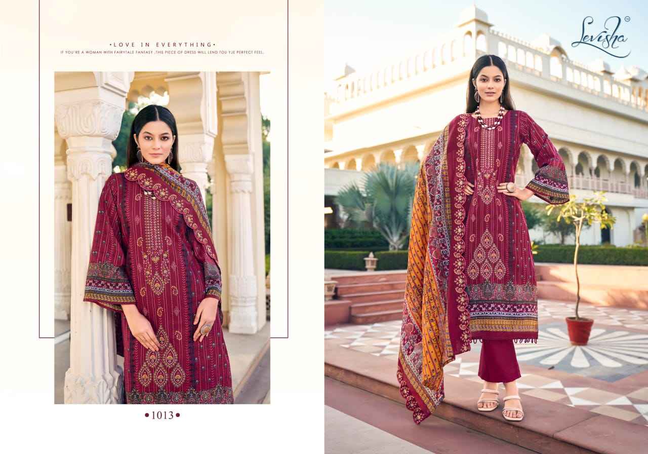 Levisha Madhubala Cambric Cotton Dress Material (8 pcs Catalogue)
