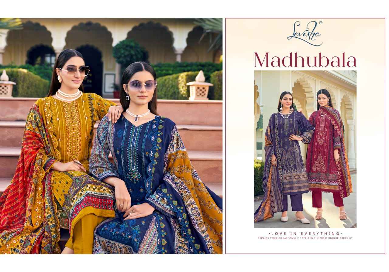 Levisha Madhubala Cambric Cotton Dress Material (8 pcs Catalogue)