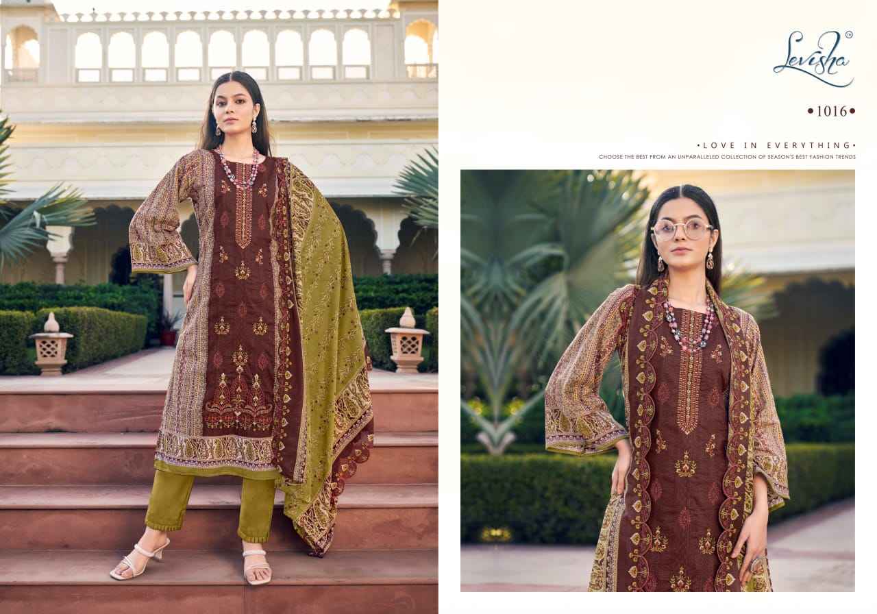 Levisha Madhubala Cambric Cotton Dress Material (8 pcs Catalogue)