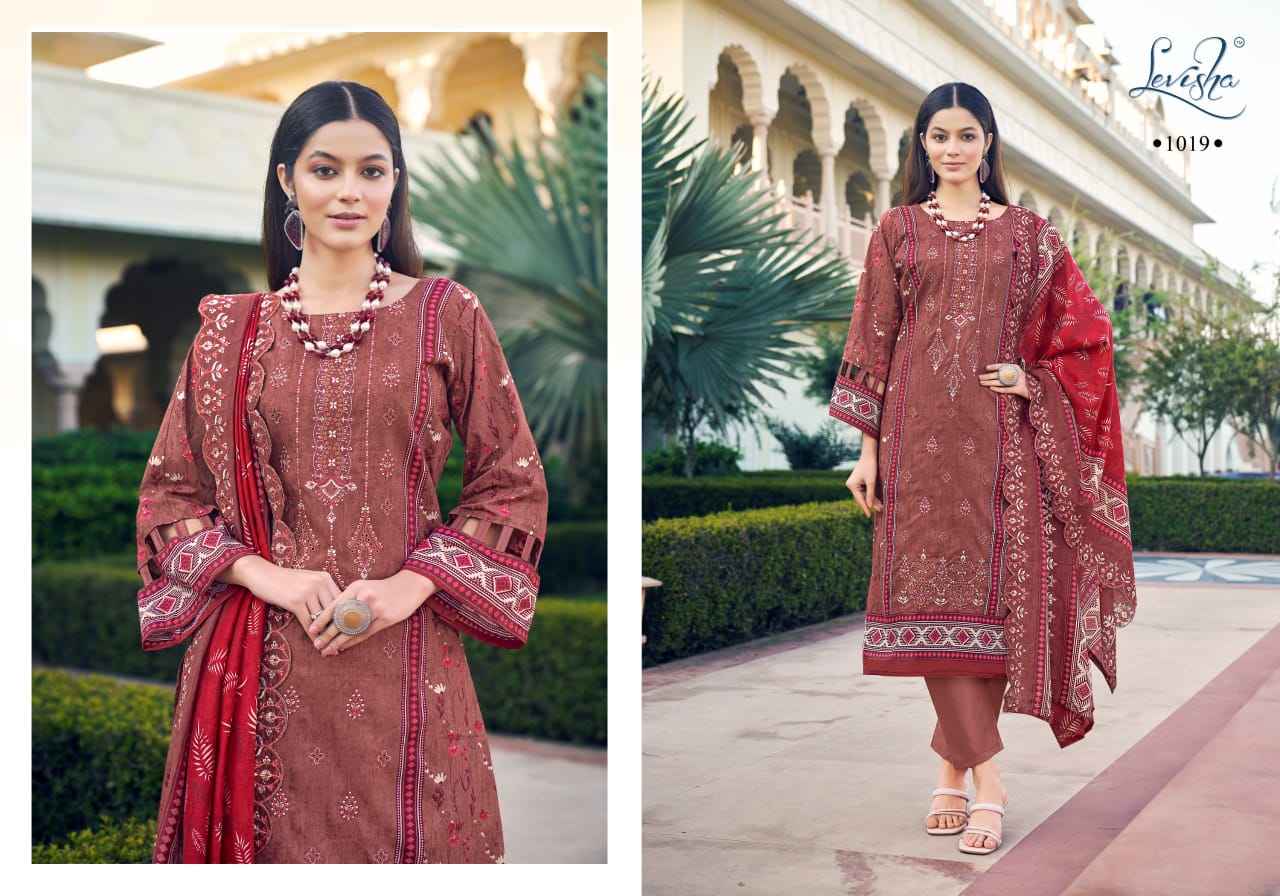 Levisha Madhubala Cambric Cotton Dress Material (8 pcs Catalogue)