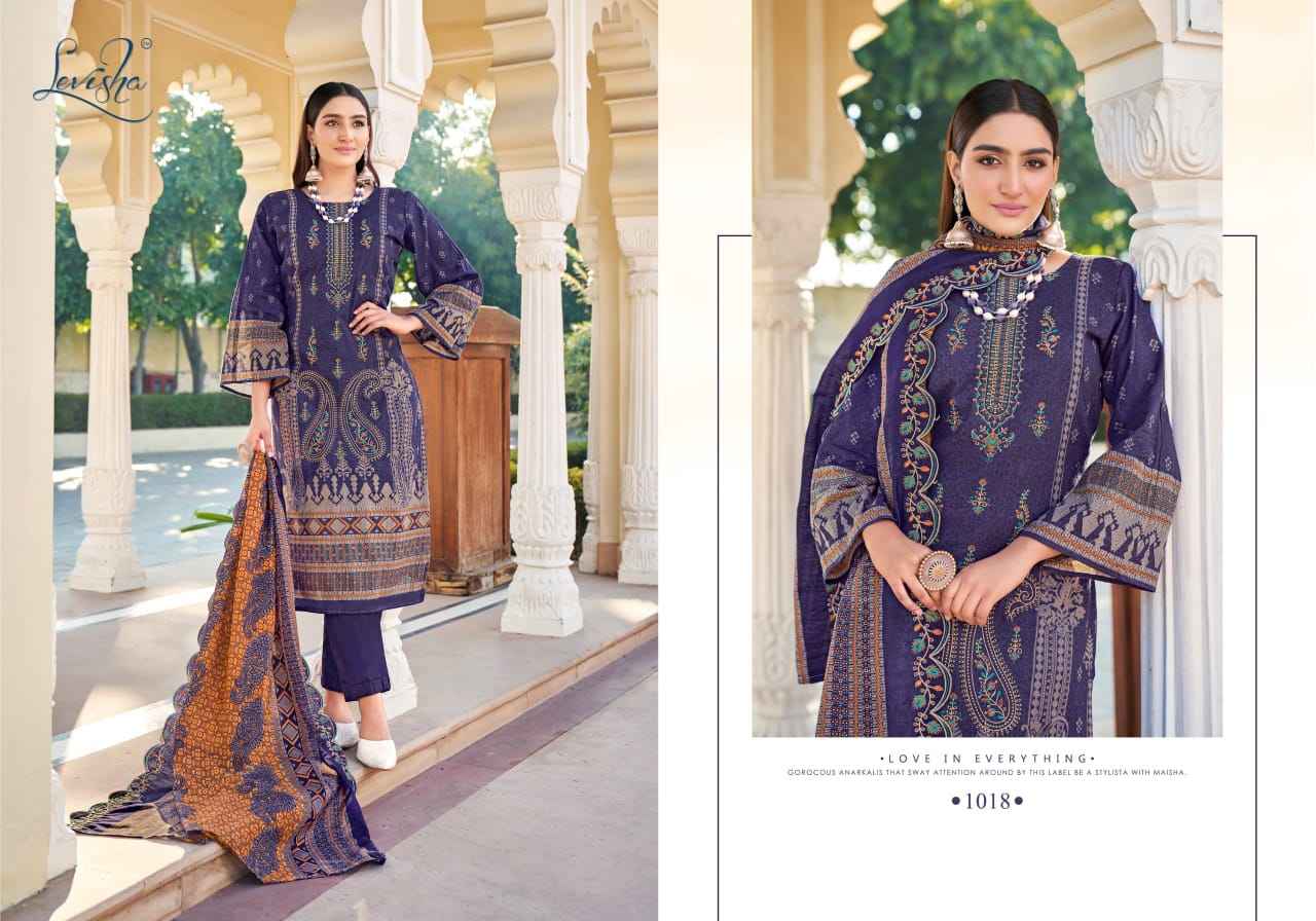 Levisha Madhubala Cambric Cotton Dress Material (8 pcs Catalogue)