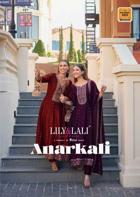 Lily & Lali Anarkali Vichitra Silk Readymade Suit (6 pcs Catalogue)