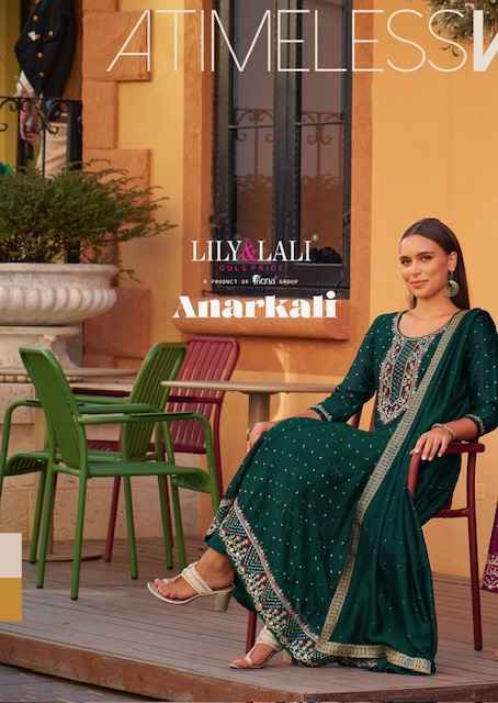 Lily & Lali Anarkali Vichitra Silk Readymade Suit (6 pcs Catalogue)