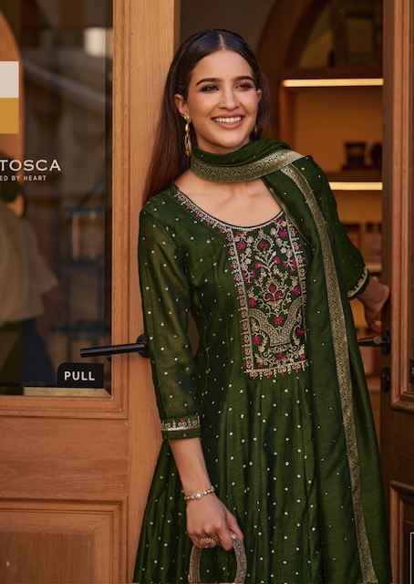 Lily & Lali Anarkali Vichitra Silk Readymade Suit (6 pcs Catalogue)