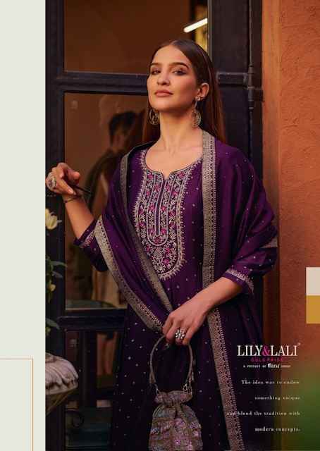 Lily & Lali Anarkali Vichitra Silk Readymade Suit (6 pcs Catalogue)