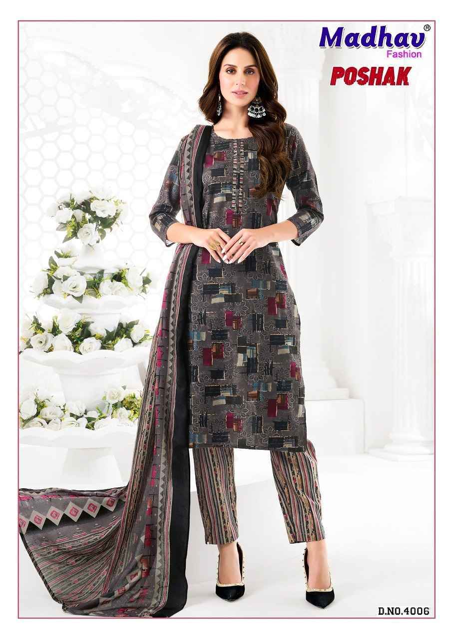 Madhav Fashion Poshak Vol-4 Cotton Dress Material (10 pcs Catalogue)