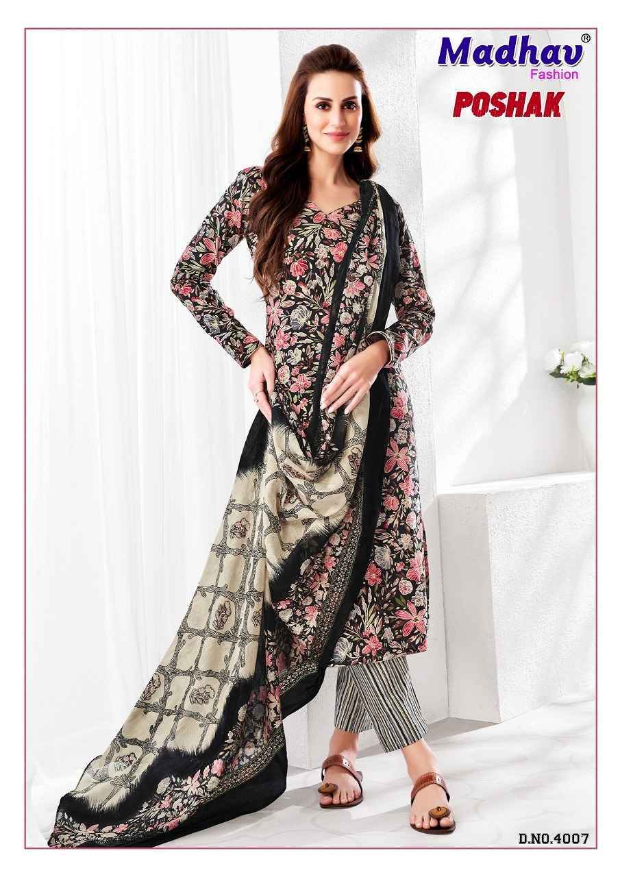 Madhav Fashion Poshak Vol-4 Cotton Dress Material (10 pcs Catalogue)