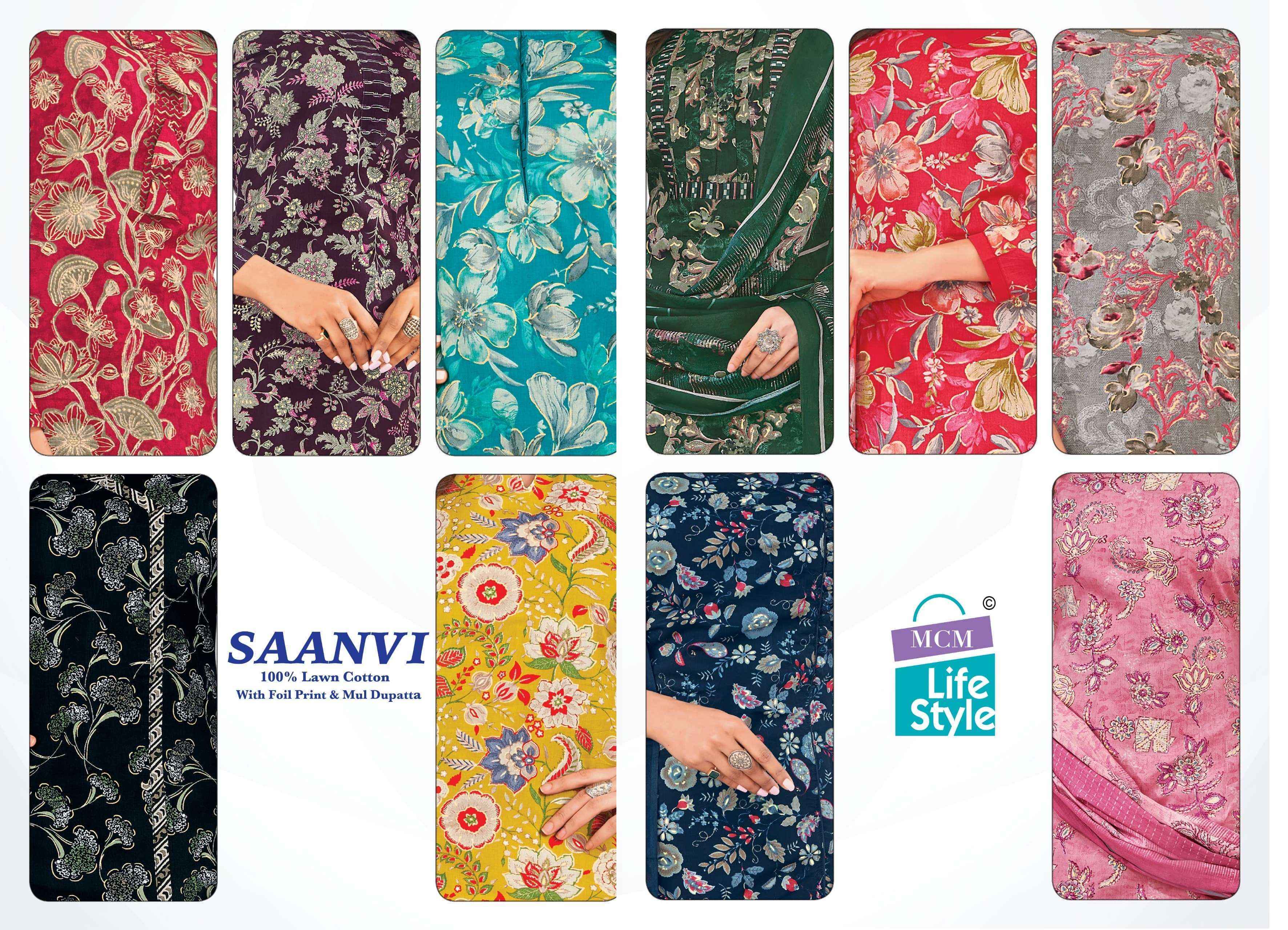 MCM Lifestyle Saanvi Lawn Cotton Dress Material (10 pcs Catalogue)