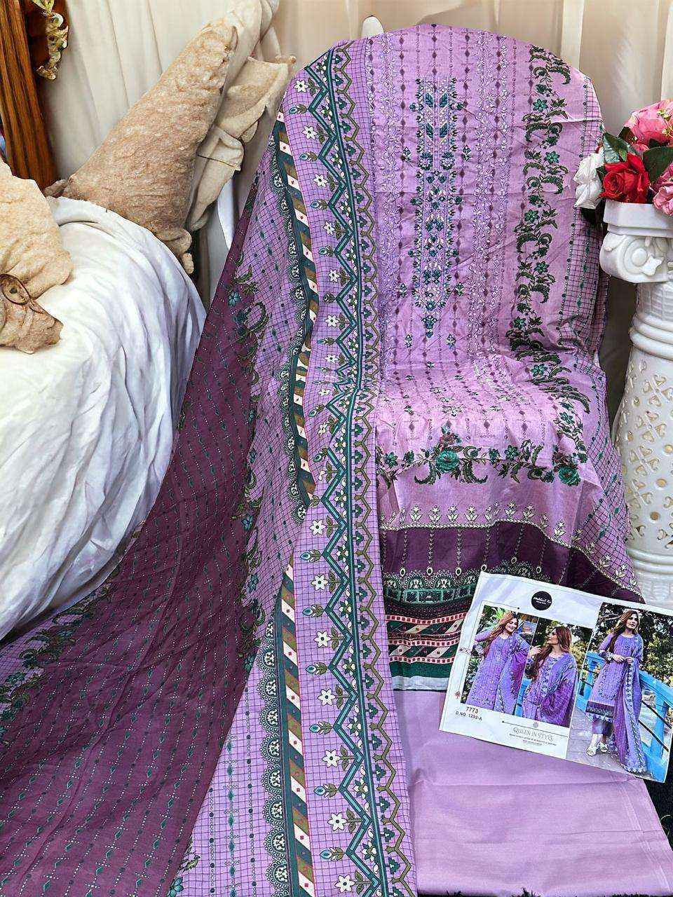 Mehboob Tex D No-1293 Lawn Cotton Dress Material (4 pcs Catalogue)