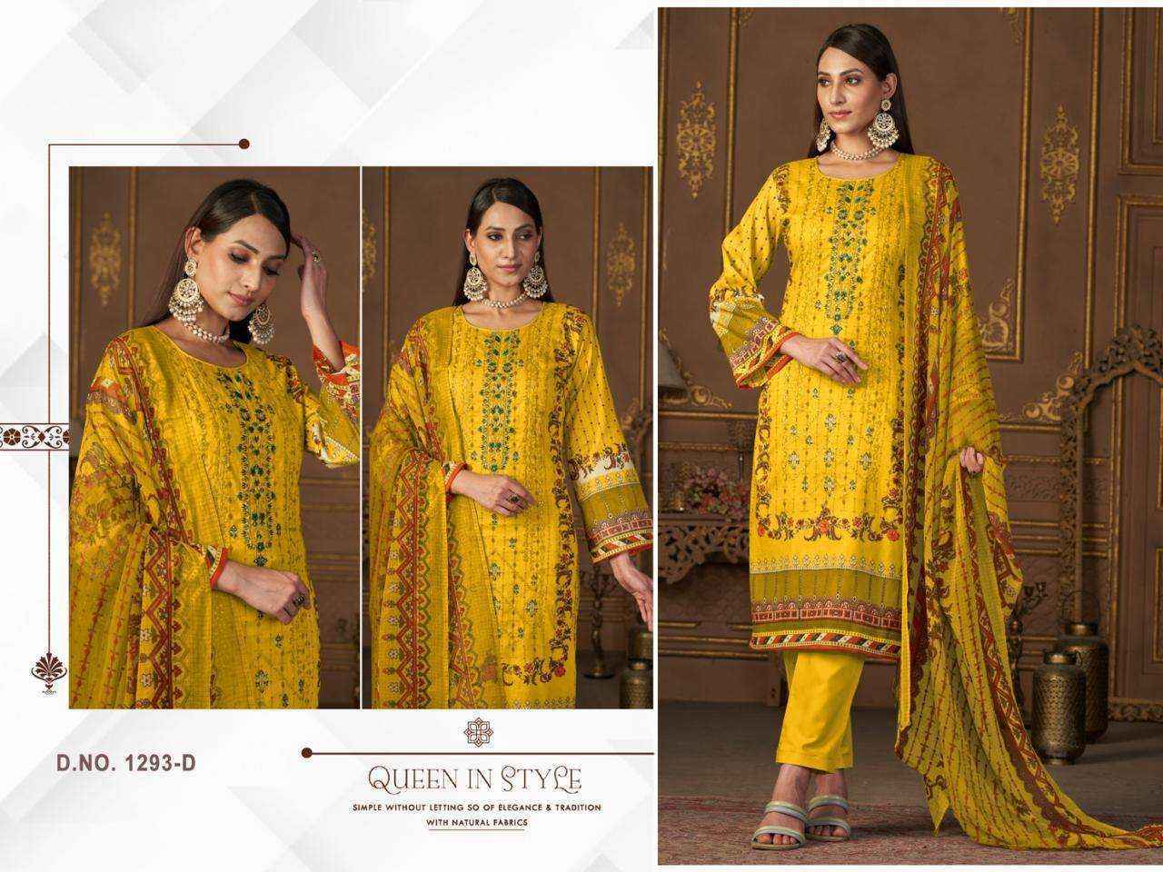 Mehboob Tex D No-1293 Lawn Cotton Dress Material (4 pcs Catalogue)