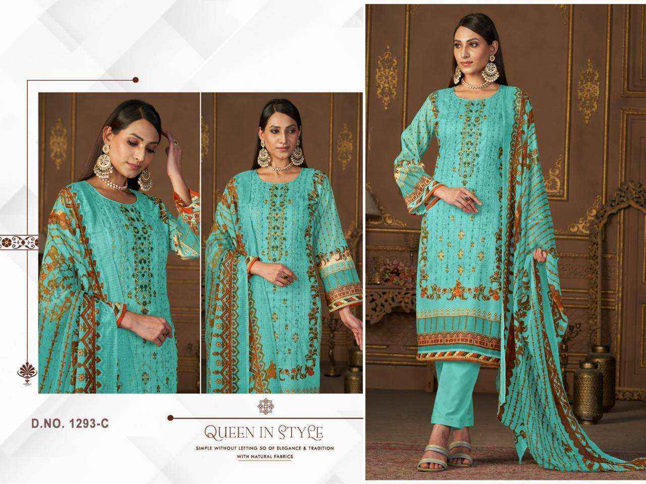Mehboob Tex D No-1293 Lawn Cotton Dress Material (4 pcs Catalogue)