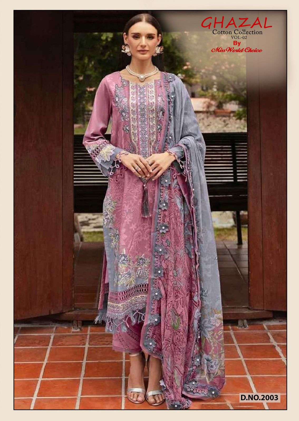 Miss World Choice Ghazal Vol-2 Cotton Dress Material (6 pcs Catalogue)