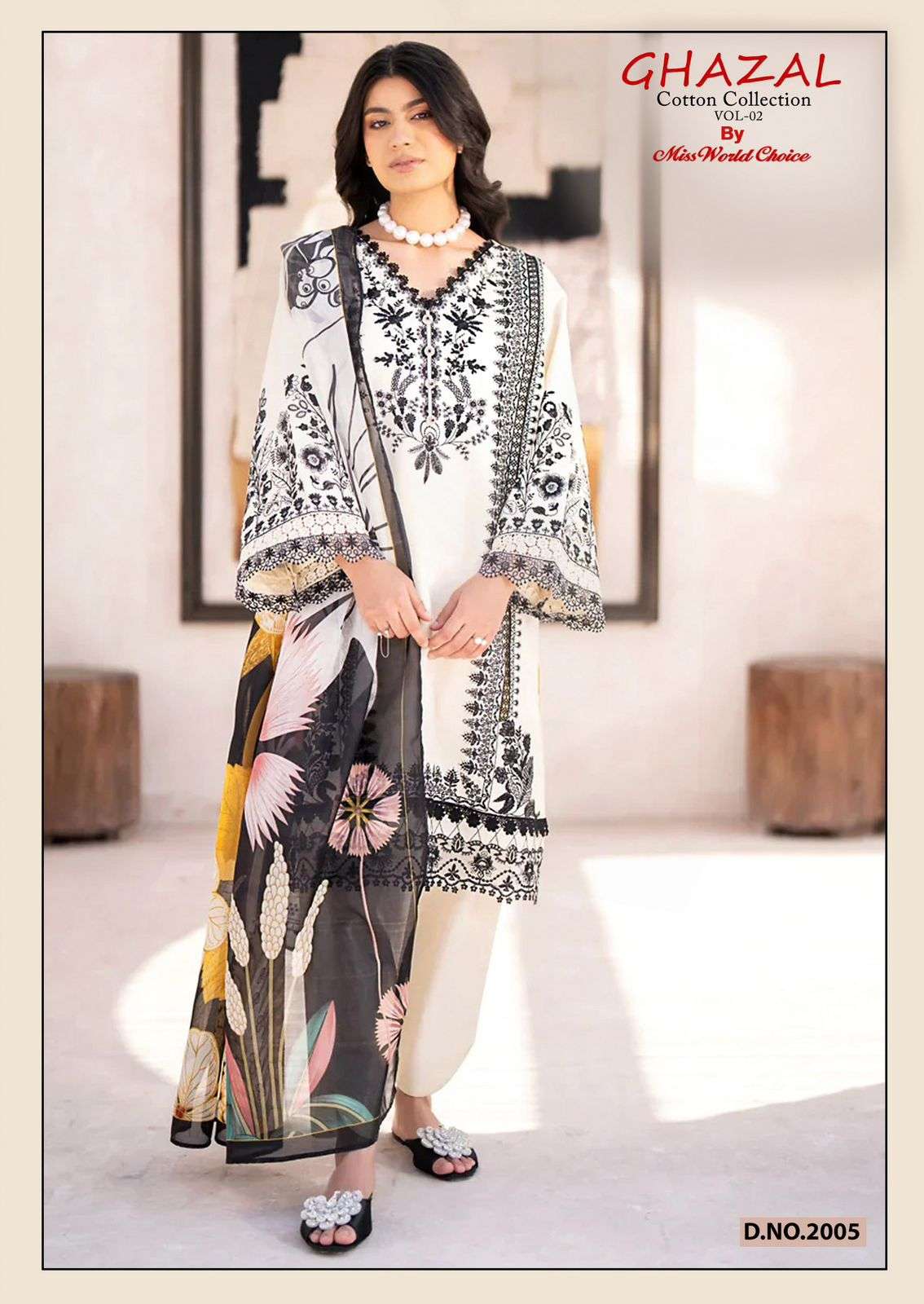 Miss World Choice Ghazal Vol-2 Cotton Dress Material (6 pcs Catalogue)