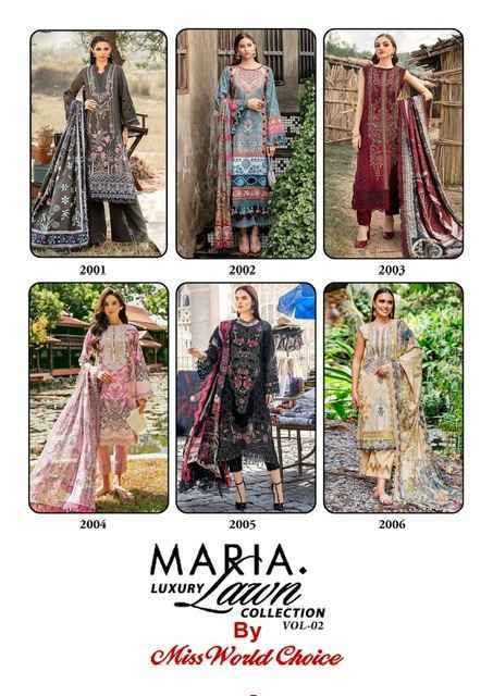 Miss World Choice Maria Vol-2 Cotton Dress Material (6 pcs Catalogue)