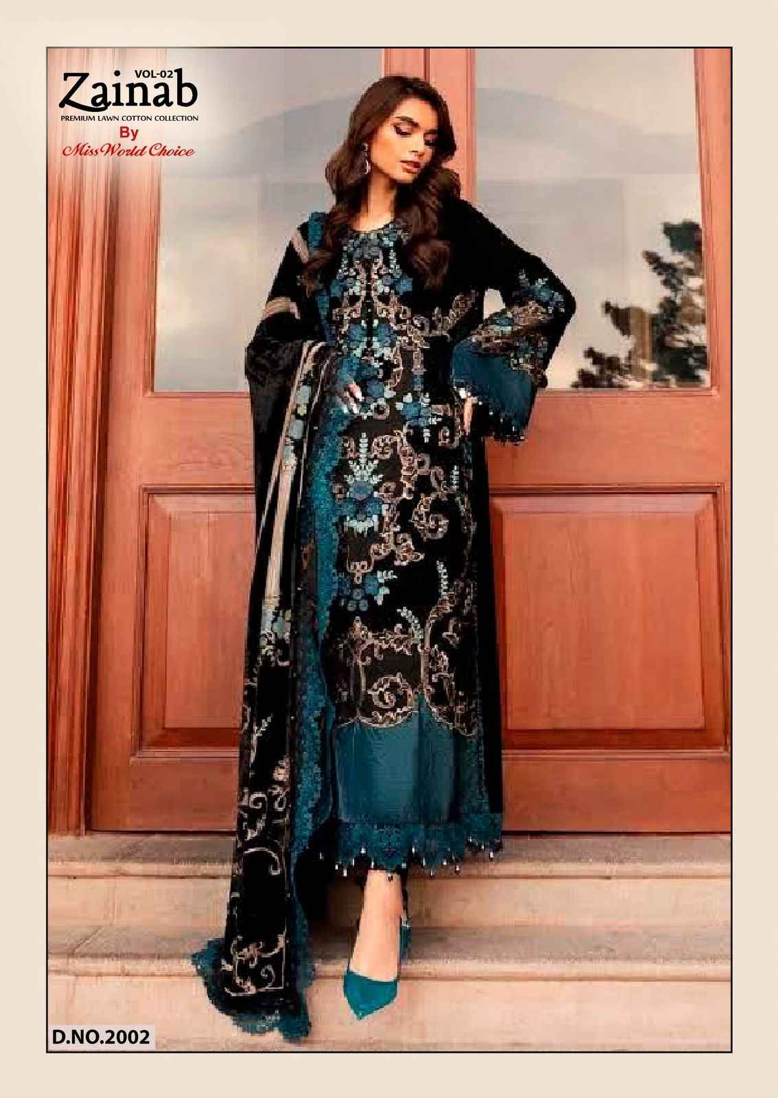 Miss World Choice Zainab Vol-2 Lawn Cotton Dress Material (6 pcs Catalogue)