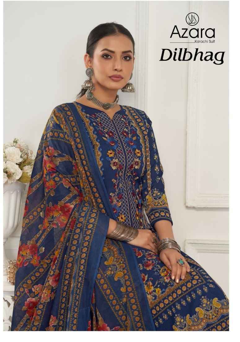 Radhika Fashion Azara Dilbhag Lawn Cotton Dress Material (4 pcs Catalogue)