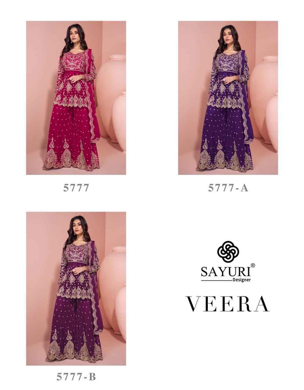 Sayuri Designer Veera Readymade Georgette Dress (3 pcs Catalogue)