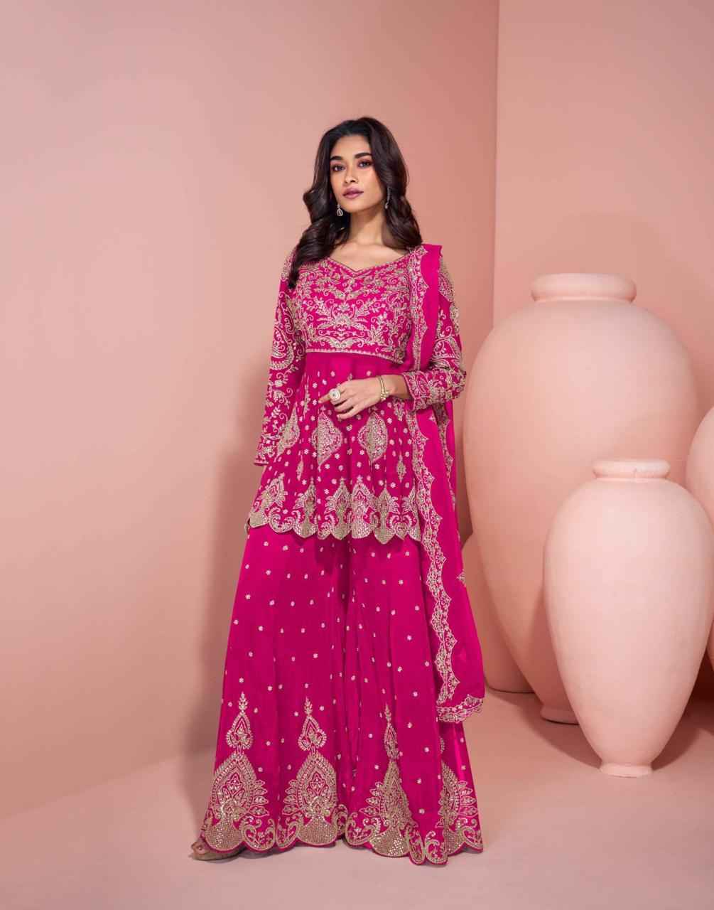 Sayuri Designer Veera Readymade Georgette Dress (3 pcs Catalogue)