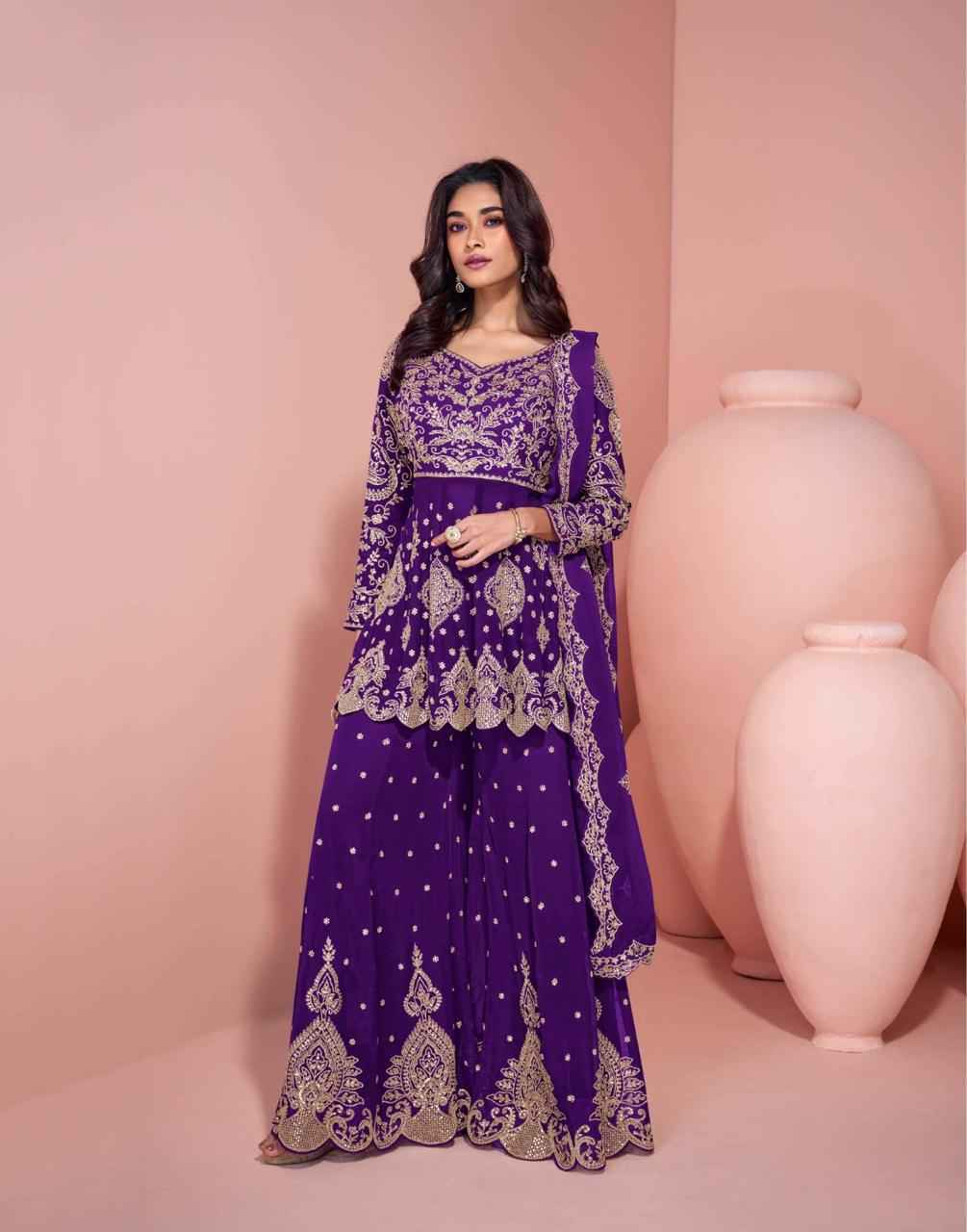Sayuri Designer Veera Readymade Georgette Dress (3 pcs Catalogue)