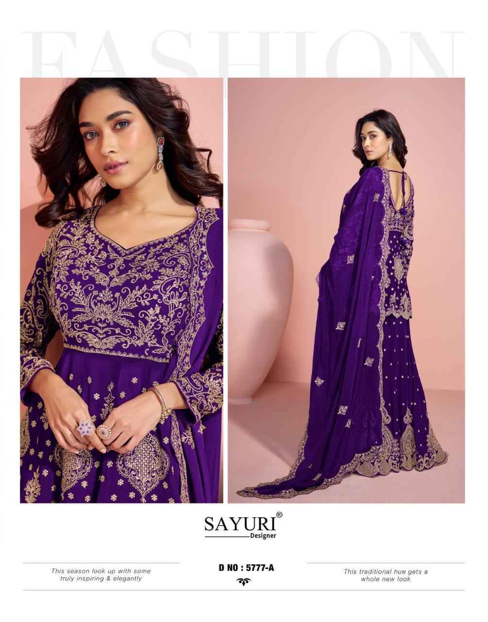 Sayuri Designer Veera Readymade Georgette Dress (3 pcs Catalogue)