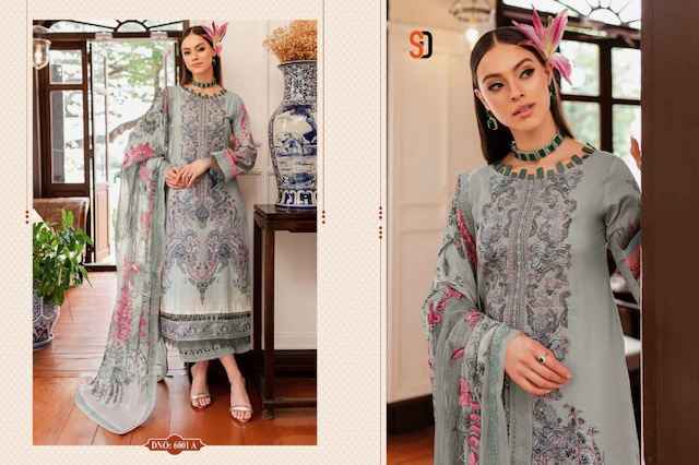 Shraddha Designer Bliss Vol-6 Lawn Cotton Dress Material (4 pc Catalogue)