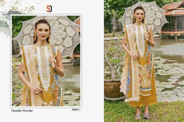 Shraddha Designer Needle Wonder Vol-3 Cotton Dress Material (4 pcs Catalogue)