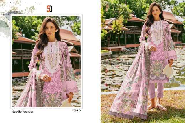 Shraddha Designer Needle Wonder Vol-4 Cotton Dress Material (4 pcs Catalogue)