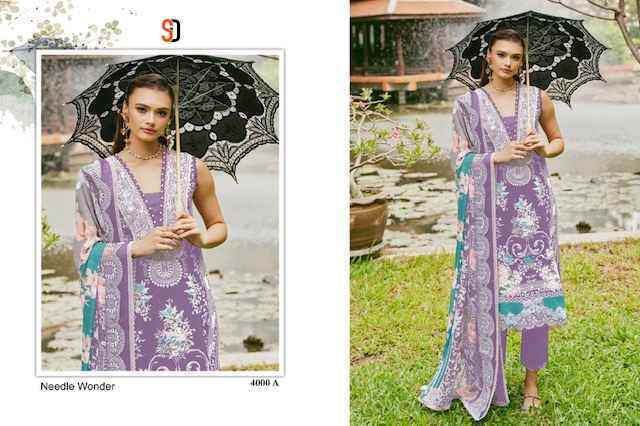 Shraddha Designer Needle Wonder Vol-4 Cotton Dress Material (4 pcs Catalogue)