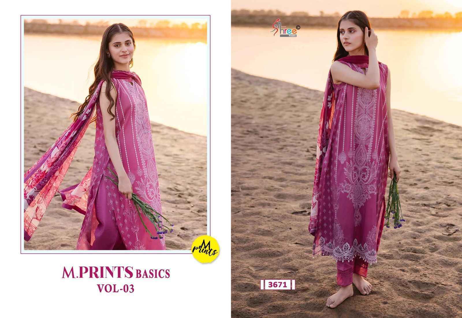 Shree Fabs M Prints Basics Vol-3 Cotton Dress Material (6 pcs Catalogue)