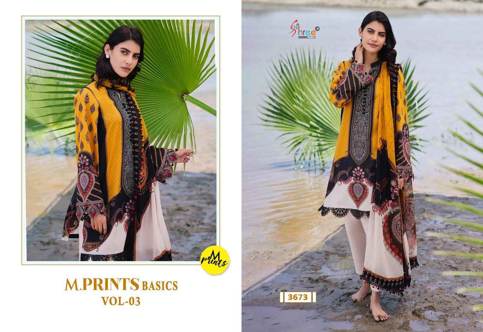 Shree Fabs M Prints Basics Vol-3 Cotton Dress Material (6 pcs Catalogue)