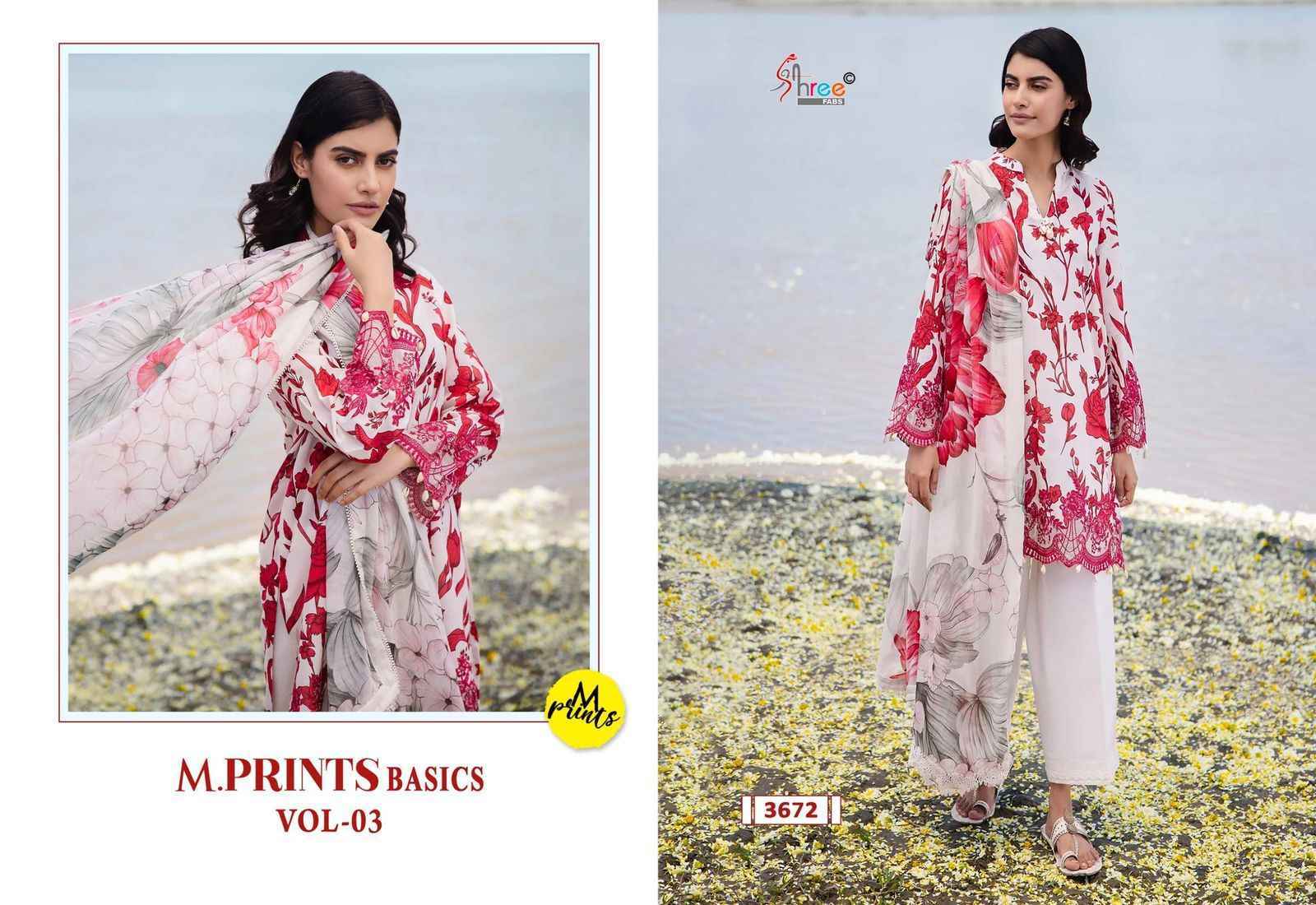 Shree Fabs M Prints Basics Vol-3 Cotton Dress Material (6 pcs Catalogue)