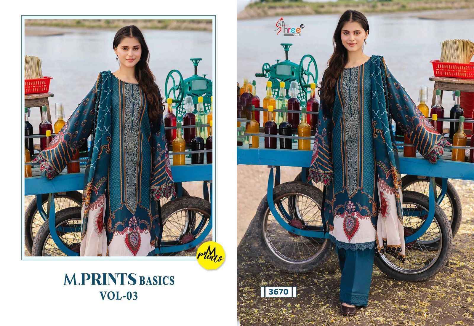 Shree Fabs M Prints Basics Vol-3 Cotton Dress Material (6 pcs Catalogue)