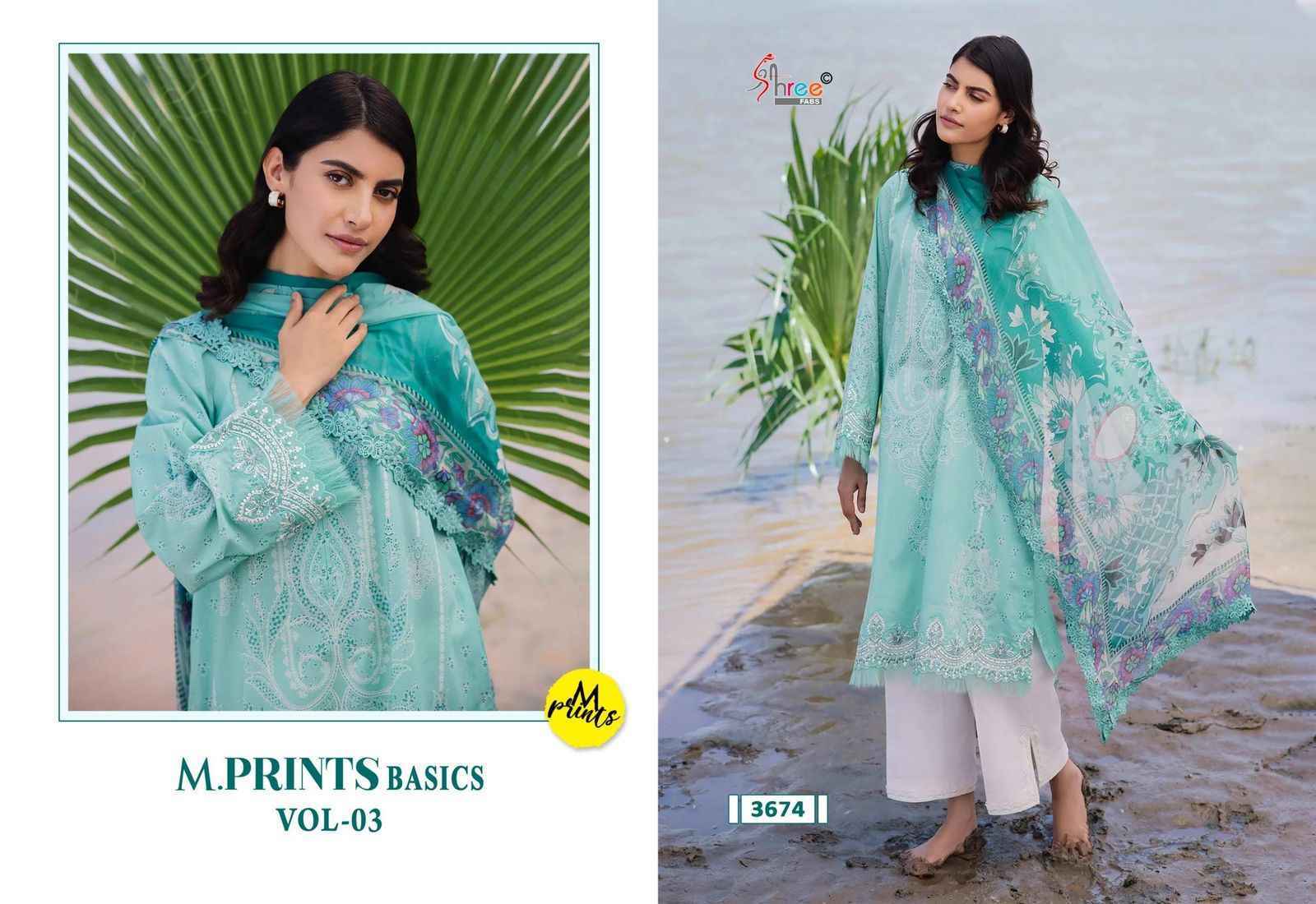 Shree Fabs M Prints Basics Vol-3 Cotton Dress Material (6 pcs Catalogue)
