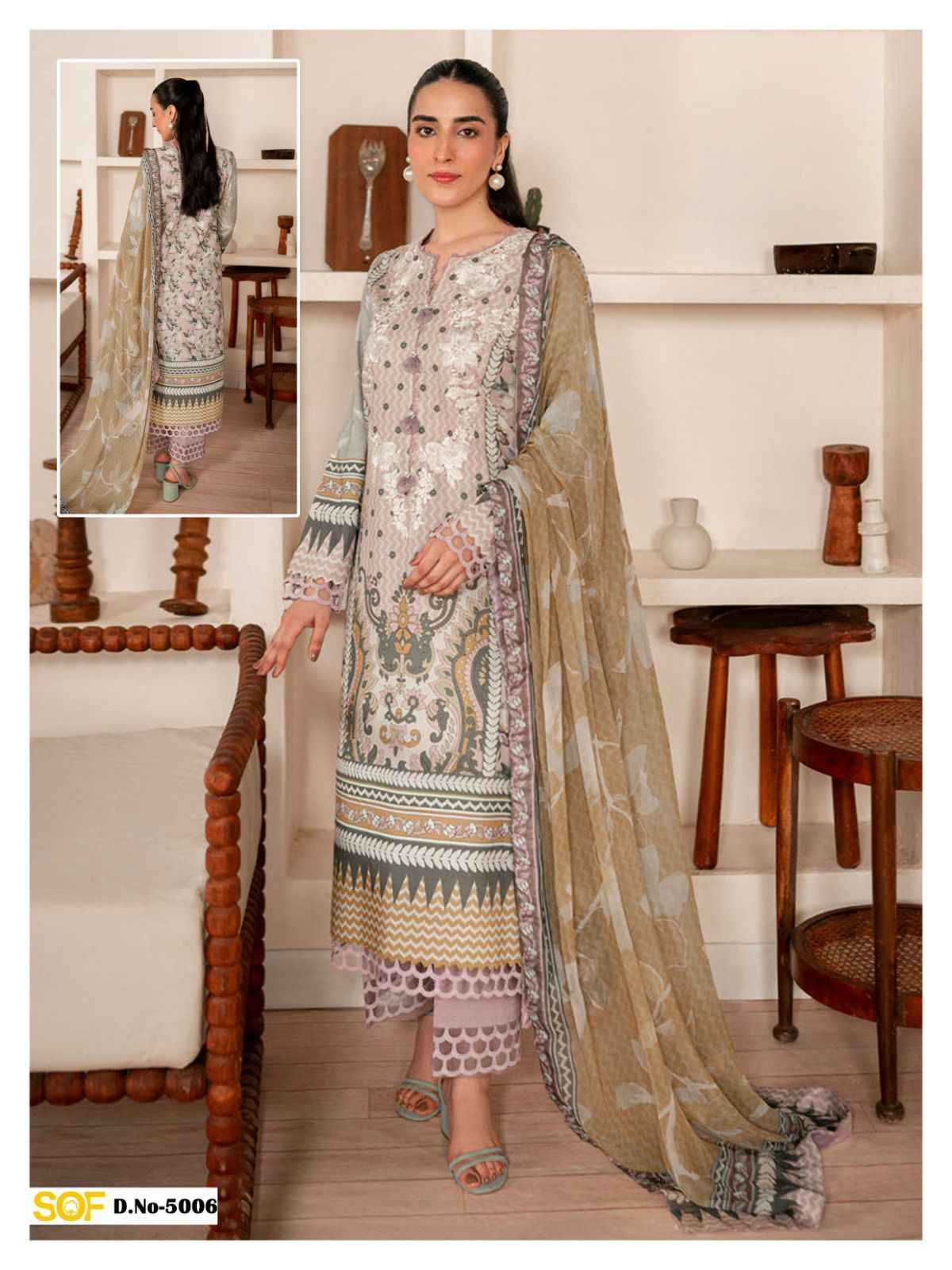 Shree Om Fab Aliya B Vol-5 Lawn Cotton Dress Material (6 pcs Catalogue)