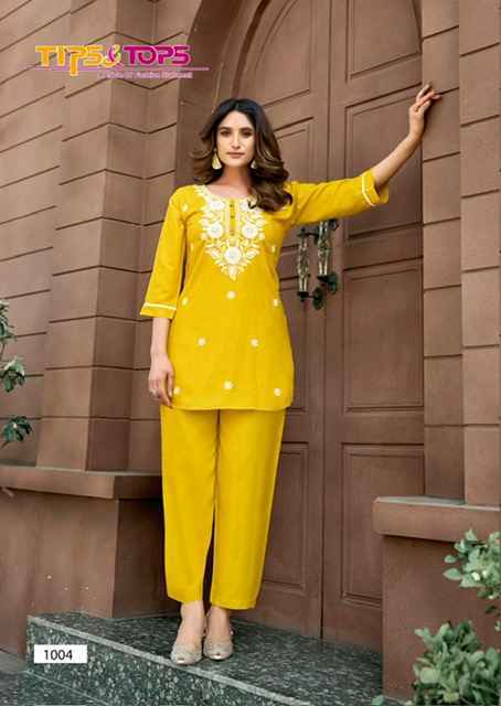 Tips & Tops Polo Rayon Co ord Set (6 pcs Catalogue)