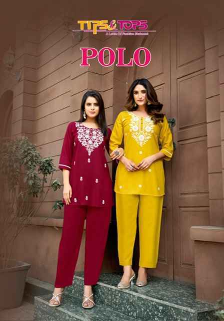 Tips & Tops Polo Rayon Co ord Set (6 pcs Catalogue)