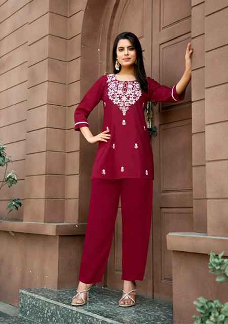Tips & Tops Polo Rayon Co ord Set (6 pcs Catalogue)