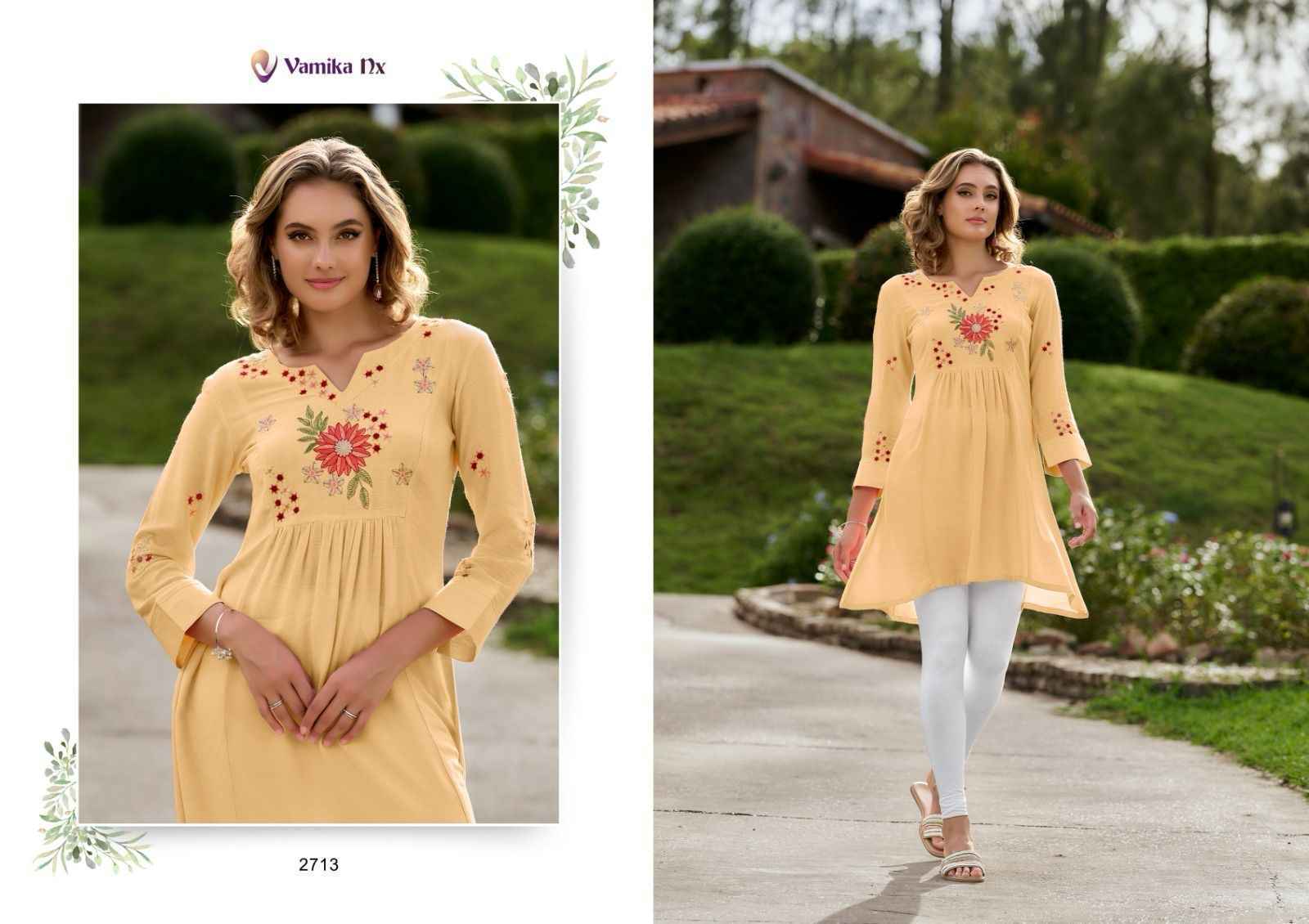 Vamika NX Rang Mahal Vol-3 Rayon Kurti (5 pcs Catalogue)