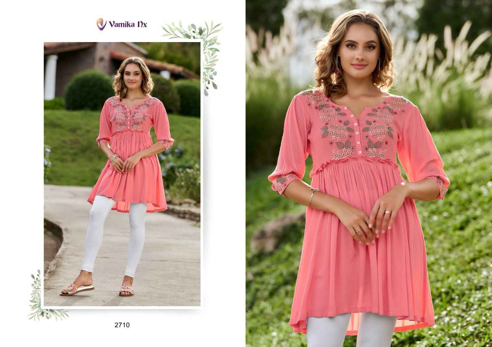Vamika NX Rang Mahal Vol-3 Rayon Kurti (5 pcs Catalogue)