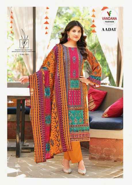 Vandana Fashion Aadat Vol-1 Viscouse Rayon Dress Material (6 pcs Catalogue)