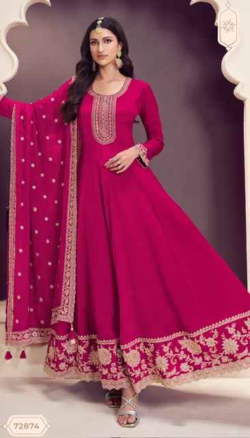 Vinay Fashion Kuleesh Blaze Chinon Dress Material (5 pcs Catalogue)