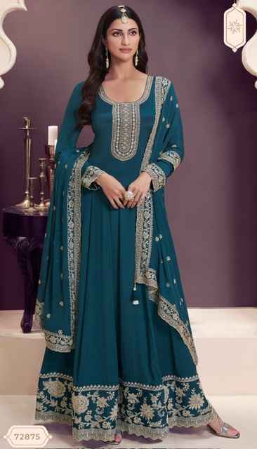 Vinay Fashion Kuleesh Blaze Chinon Dress Material (5 pcs Catalogue)