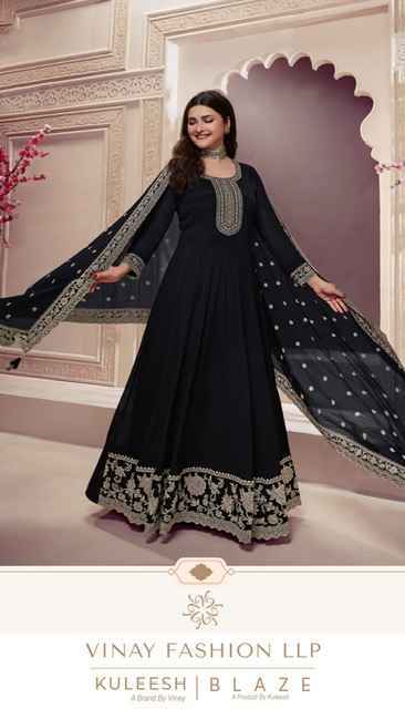 Vinay Fashion Kuleesh Blaze Chinon Dress Material (5 pcs Catalogue)