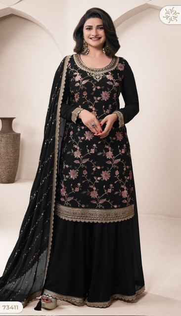 Vinay Kuleesh Lekha Chinon Dress Material (4 pcs Catalogue)