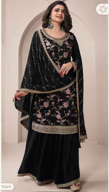 Vinay Kuleesh Lekha Chinon Dress Material (4 pcs Catalogue)