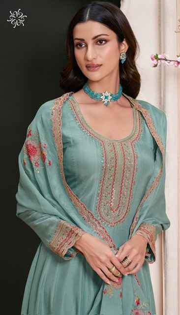 Vinay Kuleesh Naaz Moonga Silk Dress (4 pcs Catalogue)