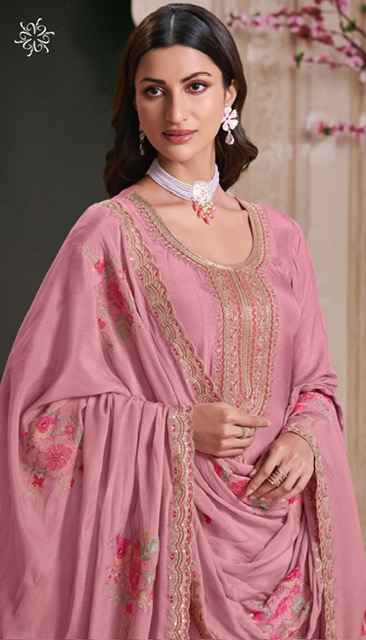 Vinay Kuleesh Naaz Moonga Silk Dress (4 pcs Catalogue)